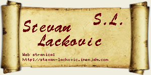 Stevan Lacković vizit kartica